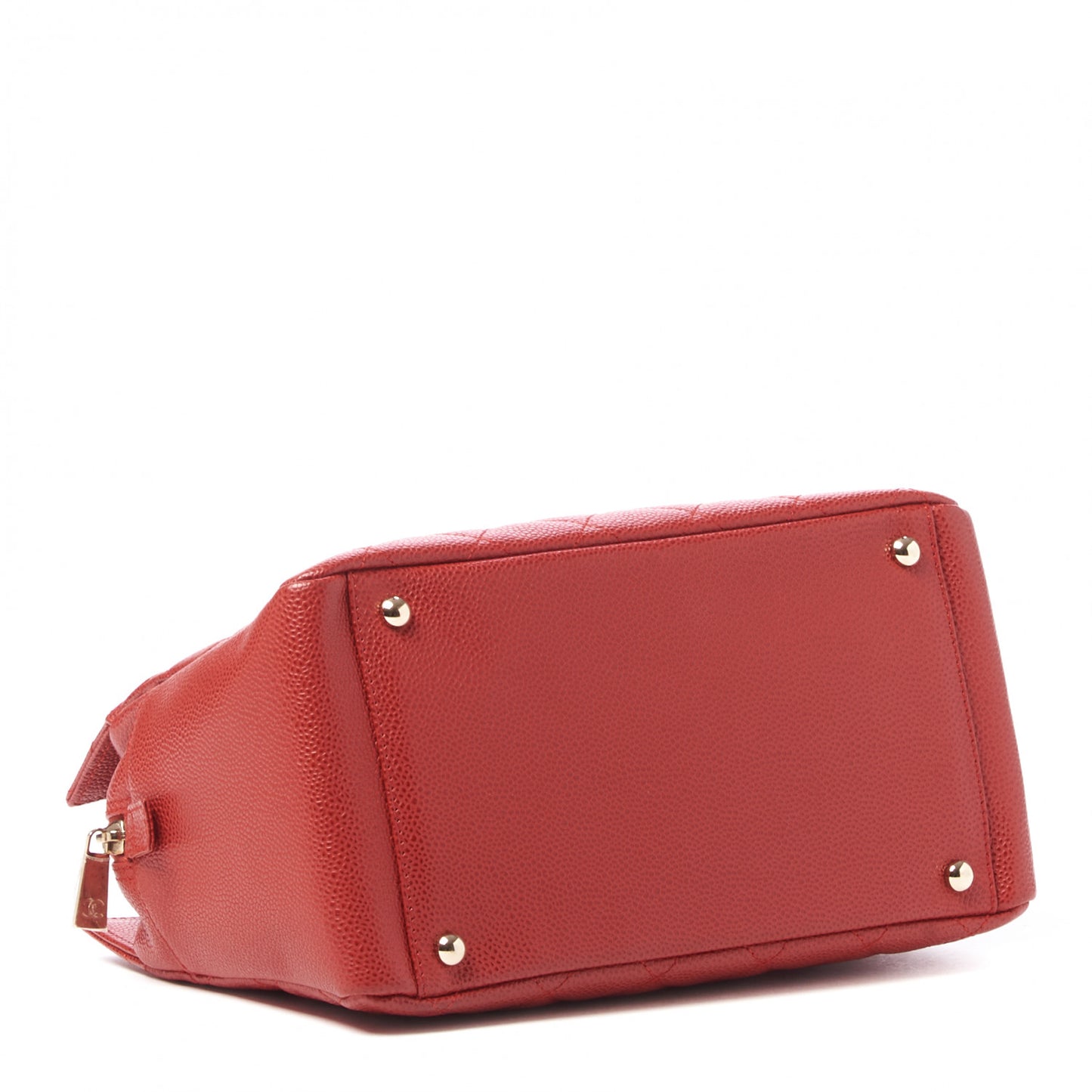 Caviar Quilted Petit Timeless Shopping Tote PTT Red