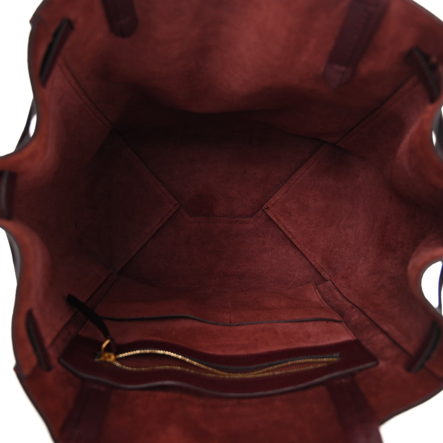 Celine Soft Grained Calfskin Small Belt Cabas Phantom Burgundy 9 of 19