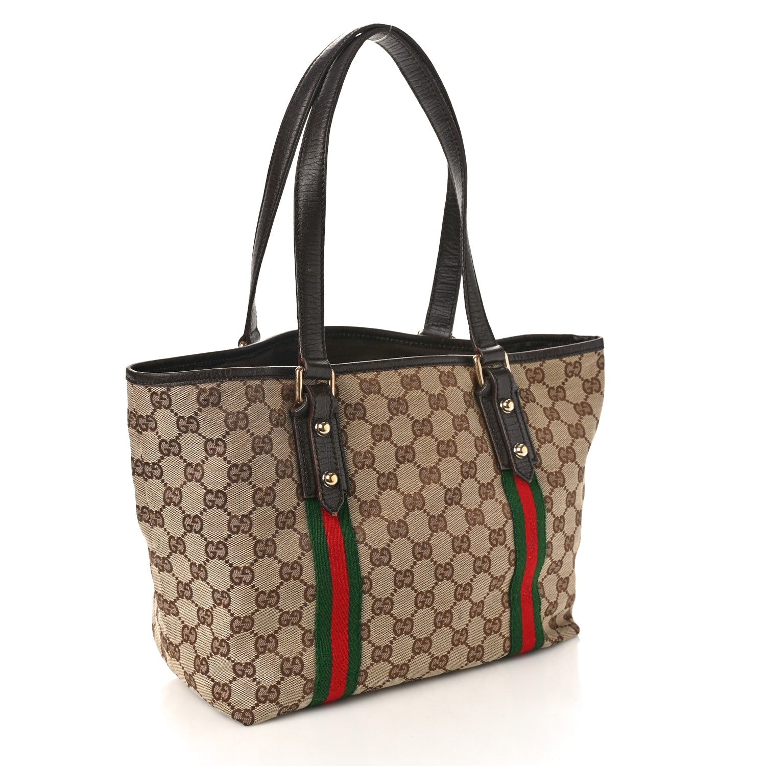 Gucci Monogram Medium Jolicoeur Tote Dark Brown 3 of 14
