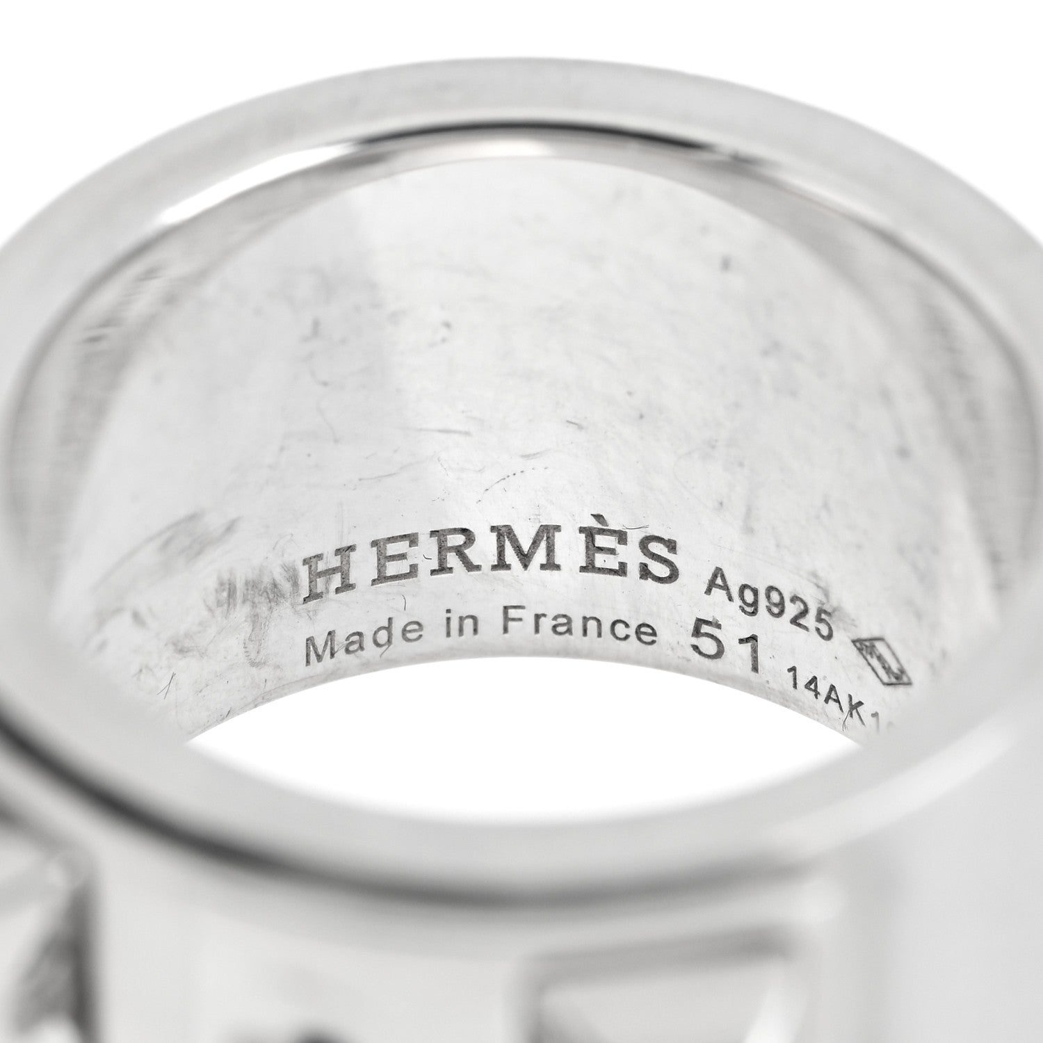 Hermes Sterling Silver Collier De Chien CDC Ring 51 5.75 4 of 4