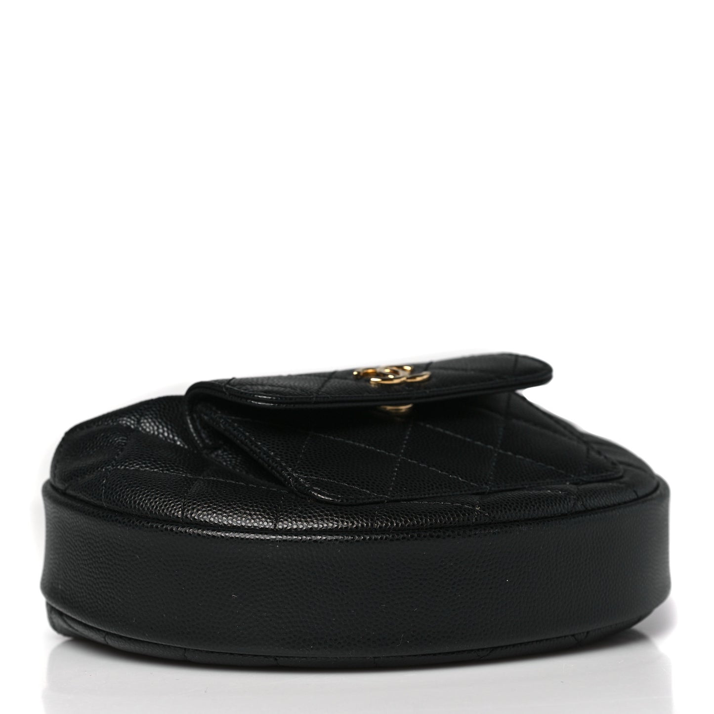 Caviar Quilted Polly Pocket Pouch Hobo Black