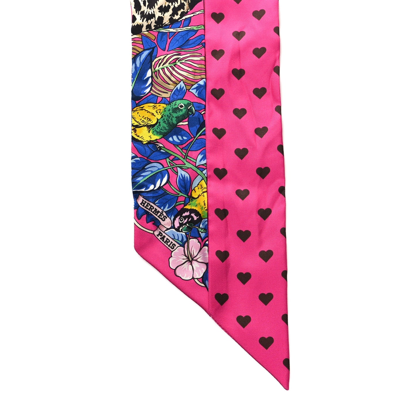 Silk Jungle Love Love Twilly Rose Vif Bleu Roy