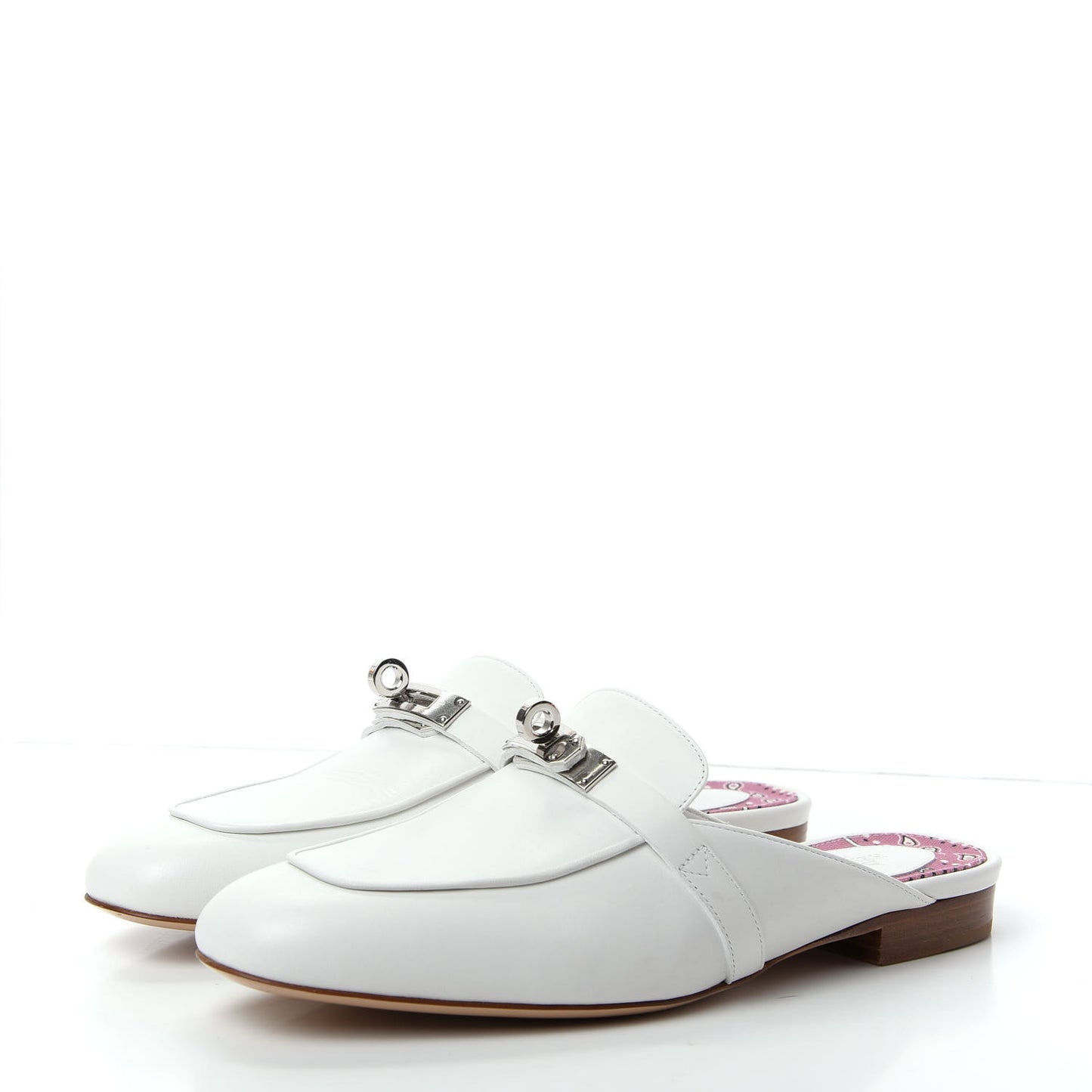 Calfskin Oz Mules 36.5 White