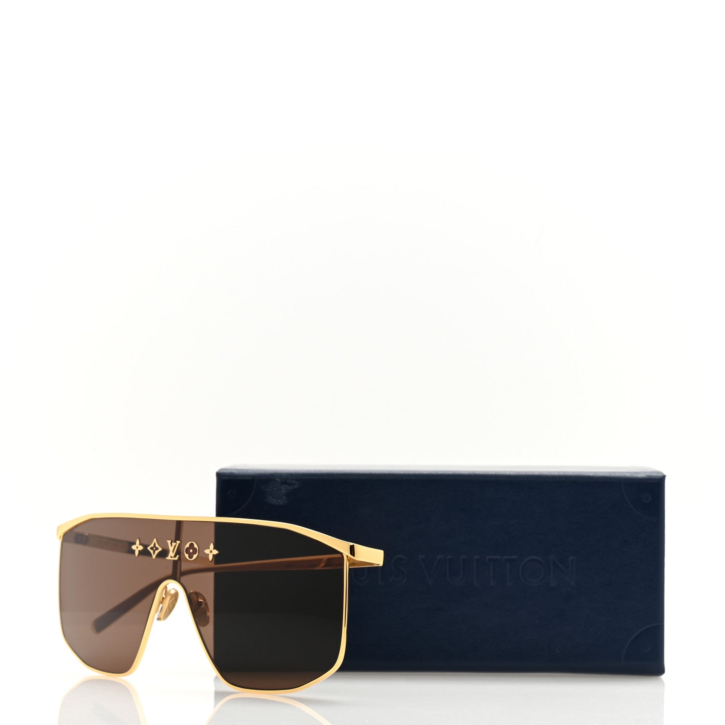 Metal LV Golden Mask Sunglasses Z1717U Gold