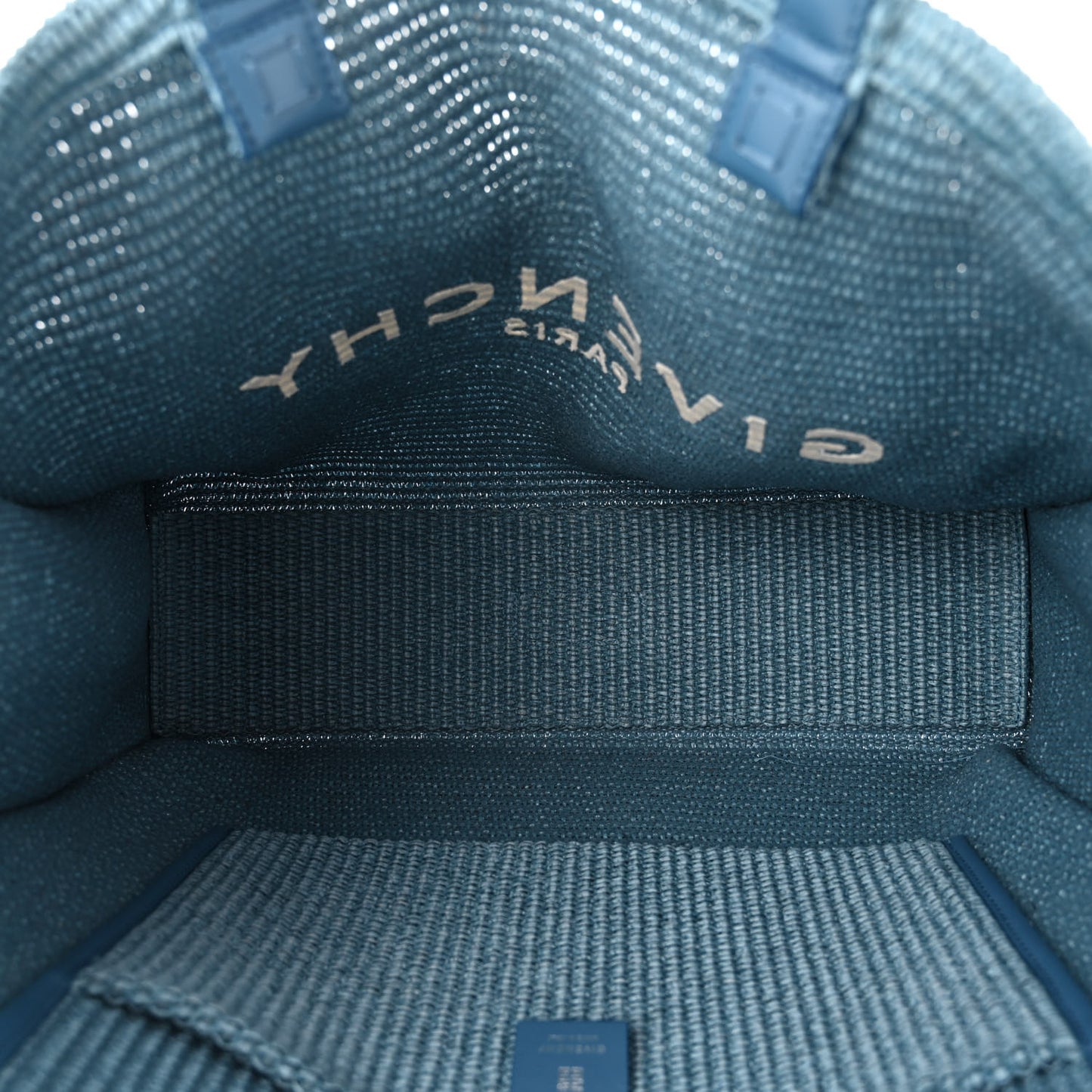 Raffia Large G Shopping Tote Blue