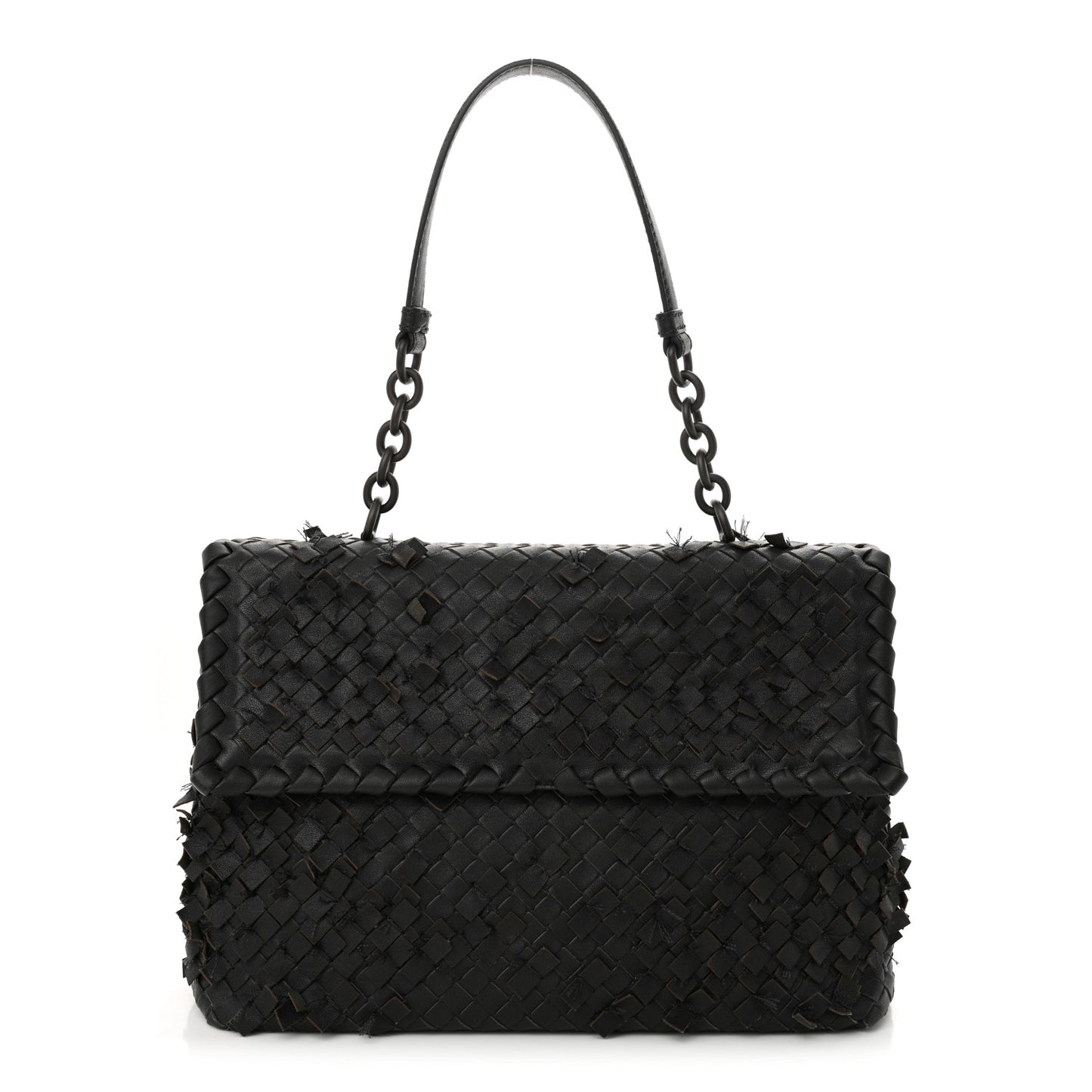 Nappa Intrecciato Fringe Flap Grey