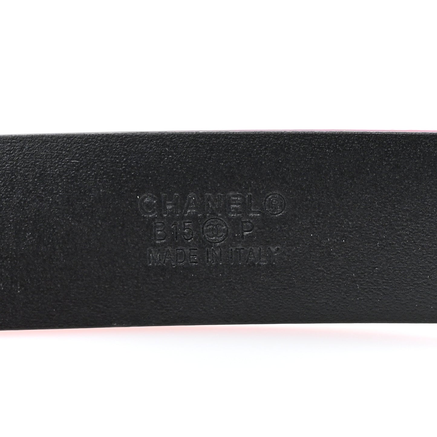 Patent CC Logo Skinny Belt 85 34 Pink