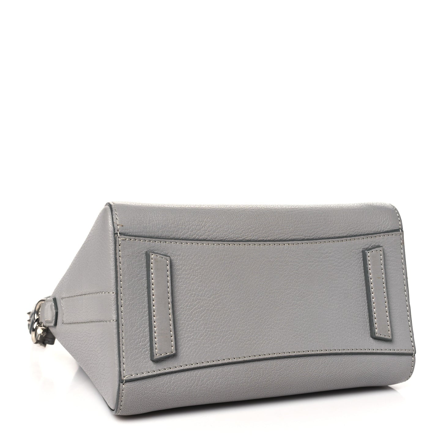Sugar Goatskin Mini Antigona Pearl Grey