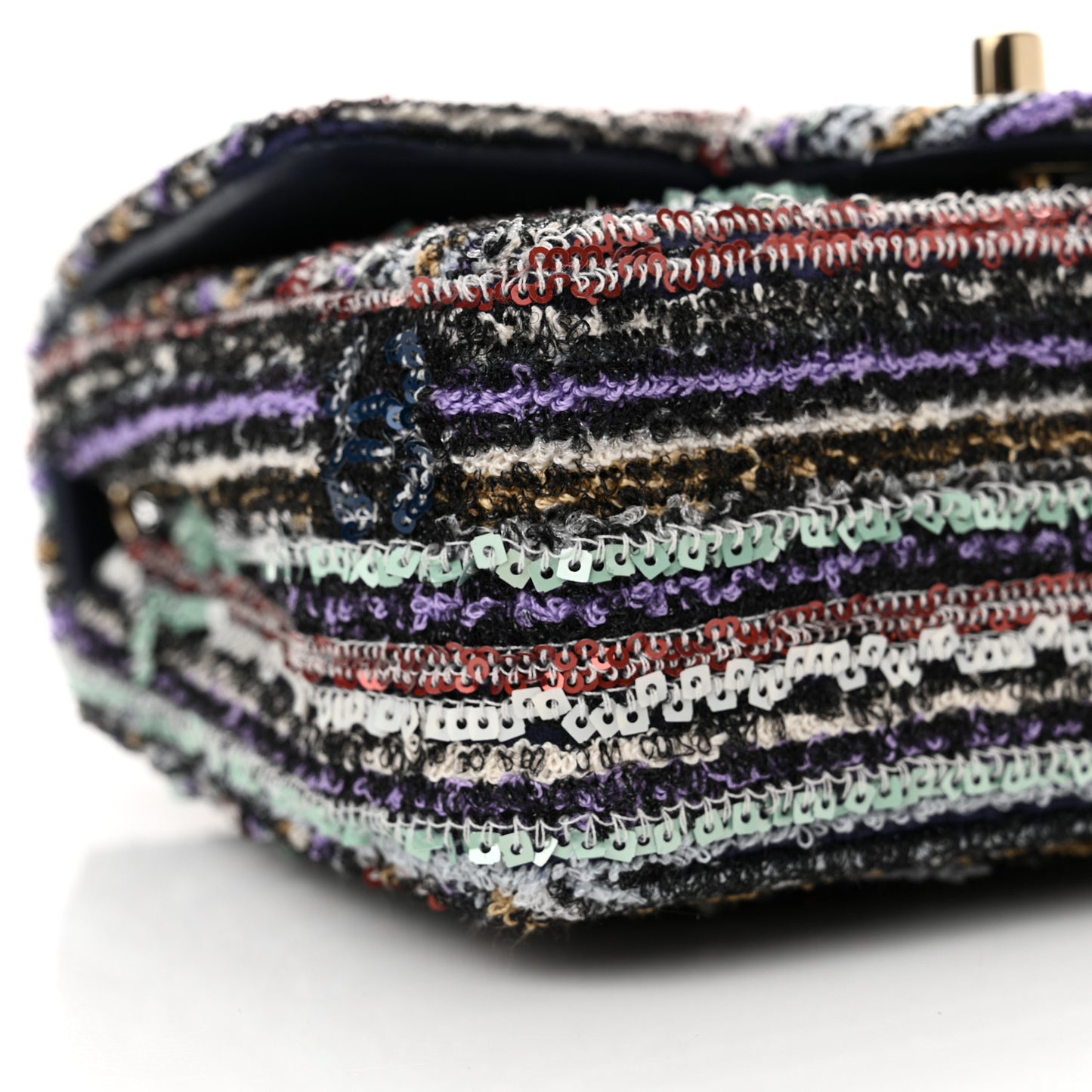 Mixed Fibers Sequin Quilted Mini Flap Multicolor