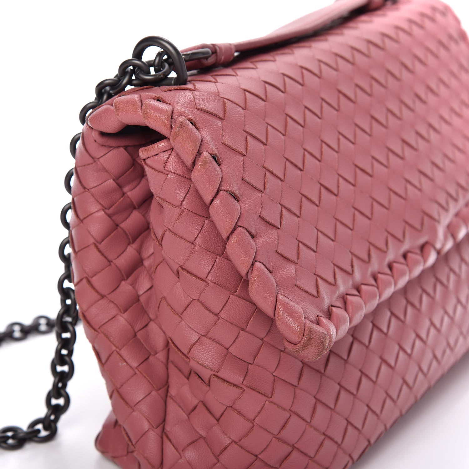 Bottega Veneta Nappa Intrecciato Small Olimpia Shoulder Bag Rose Pink 11 of 11