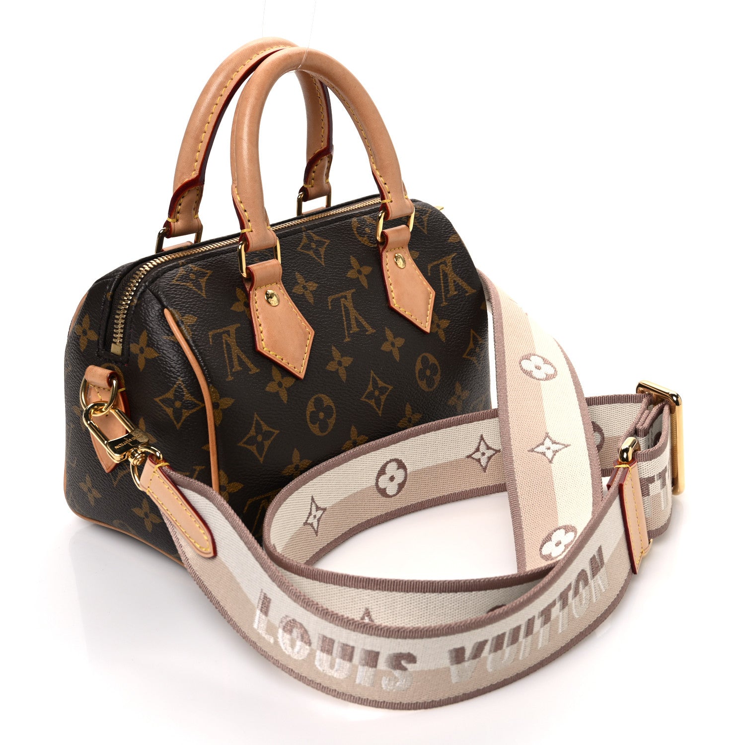 Louis Vuitton Monogram Speedy Bandouliere 20 Beige 3 of 9