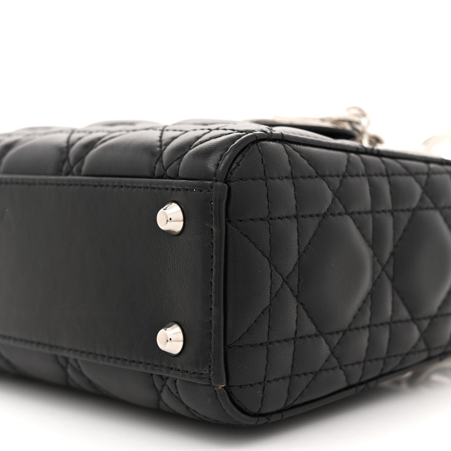 Lambskin Cannage Mini Lady Dior Black