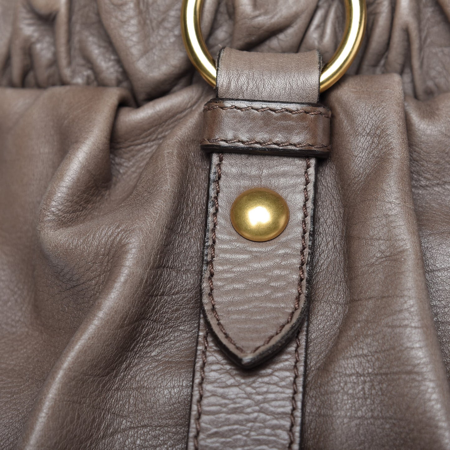 Vitello Lux Gathered Tote Juta