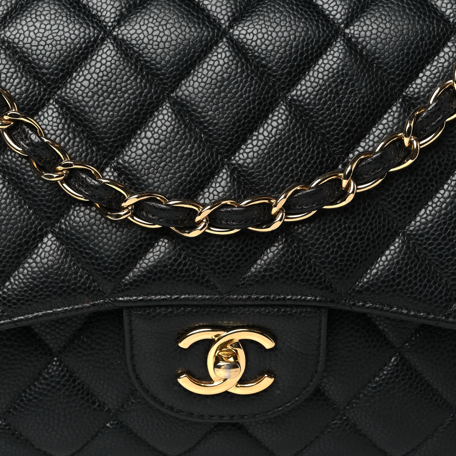Chanel Caviar Quilted Jumbo Double Flap Black 8 of 15