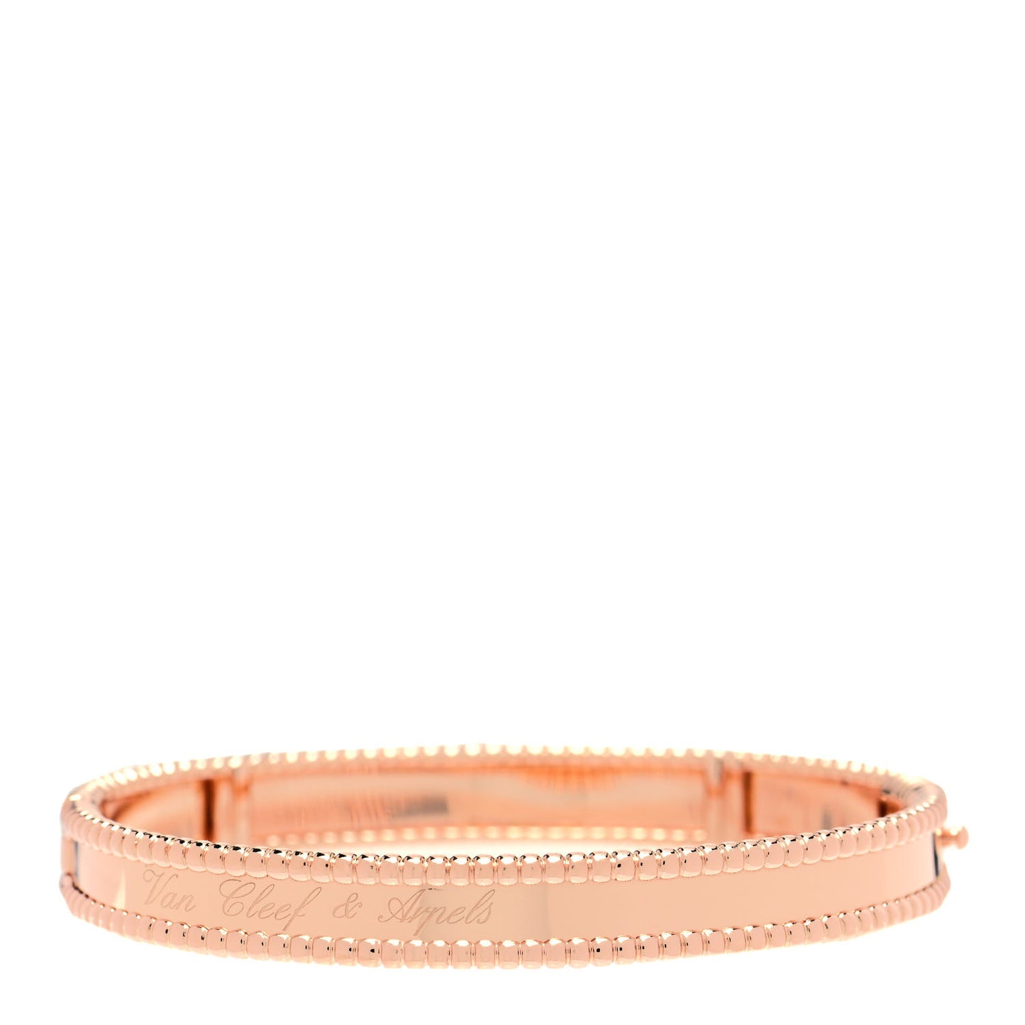 18K Rose Gold Perlee Signature Bangle Bracelet M