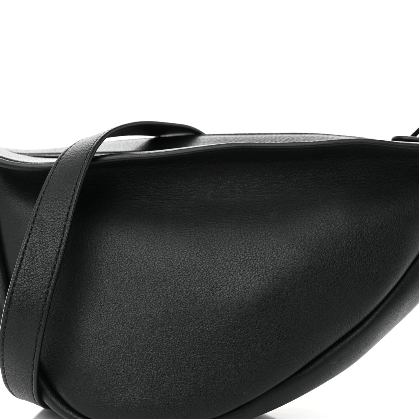 Smooth Calfskin Small Slouchy Banana Bag Black