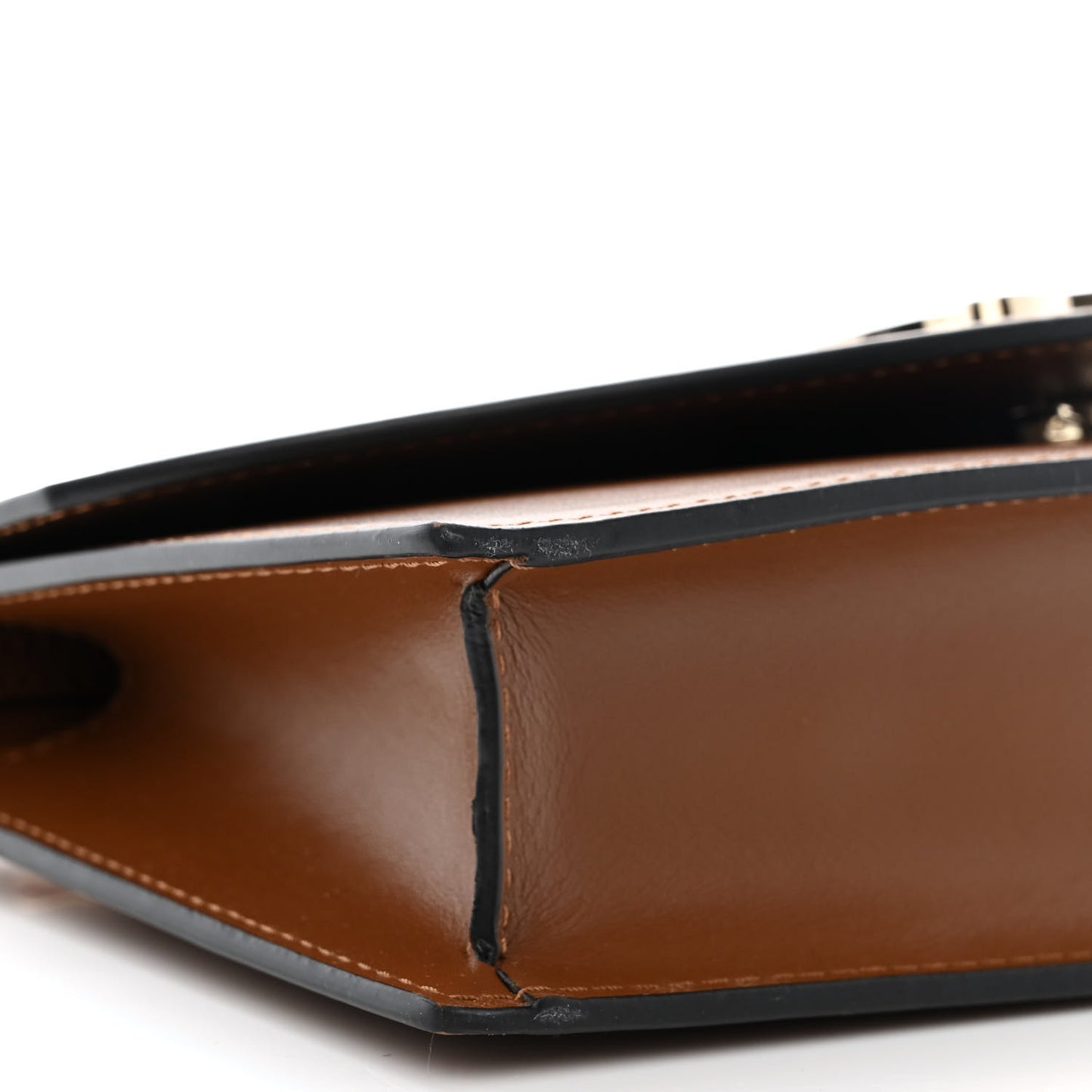 Metallic Calfskin Loubi54 Crossbody Clutch Biscotto