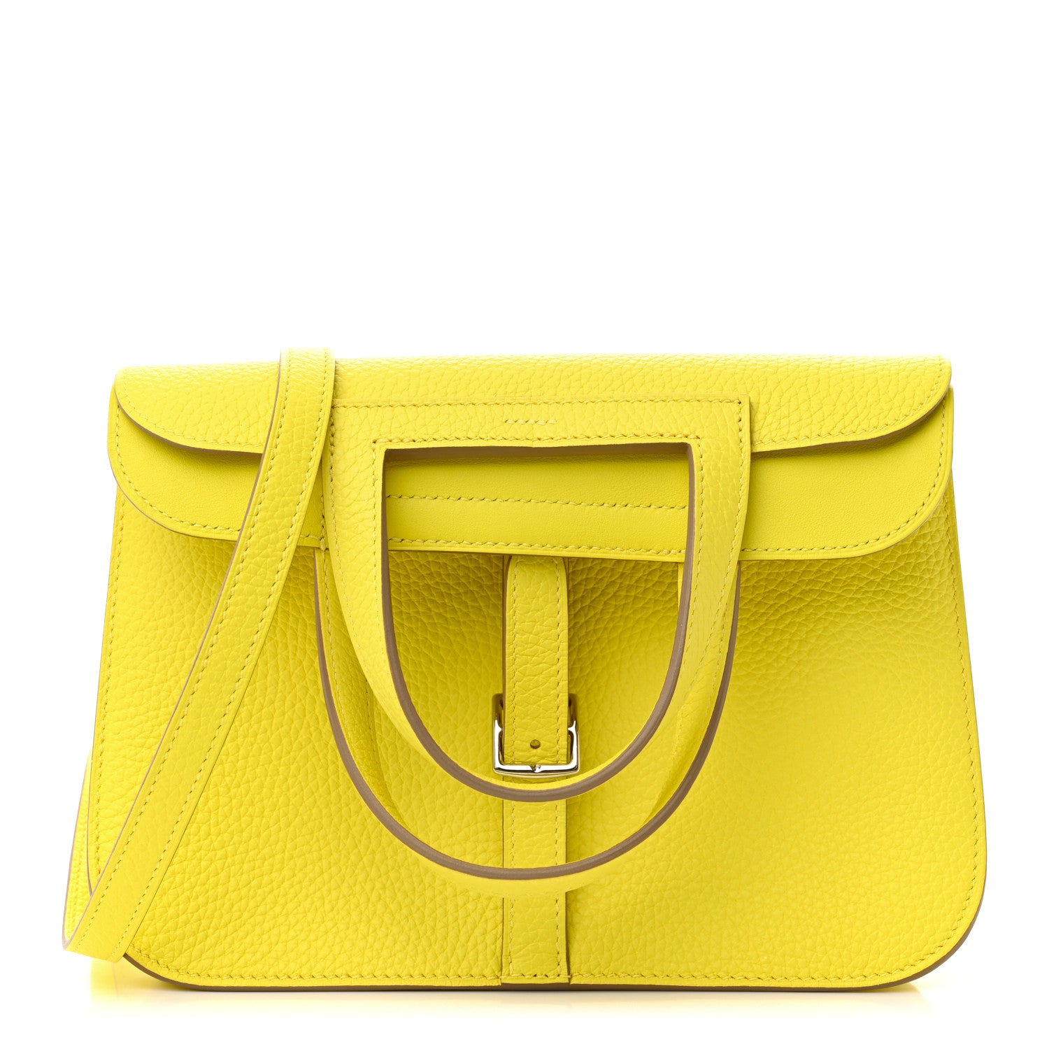 Hermes Taurillon Clemence Halzan 25 Lime 1399531 – FASHIONPHILE