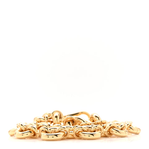 Brass Anagram Donut Chain Shoulder Strap Gold