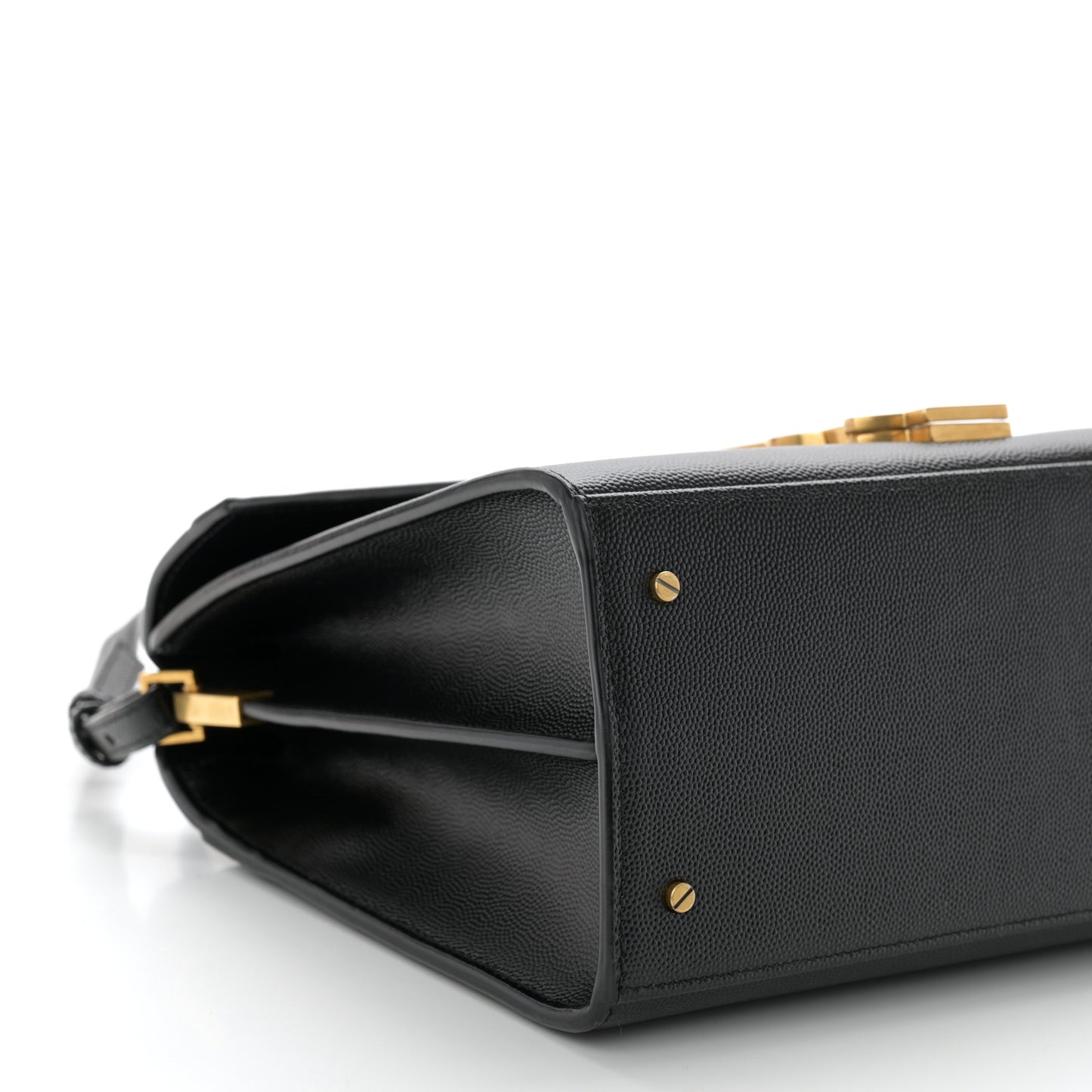 Grain de Poudre Medium Classic Monogram Cassandra Top Handle Black Rouge Legion