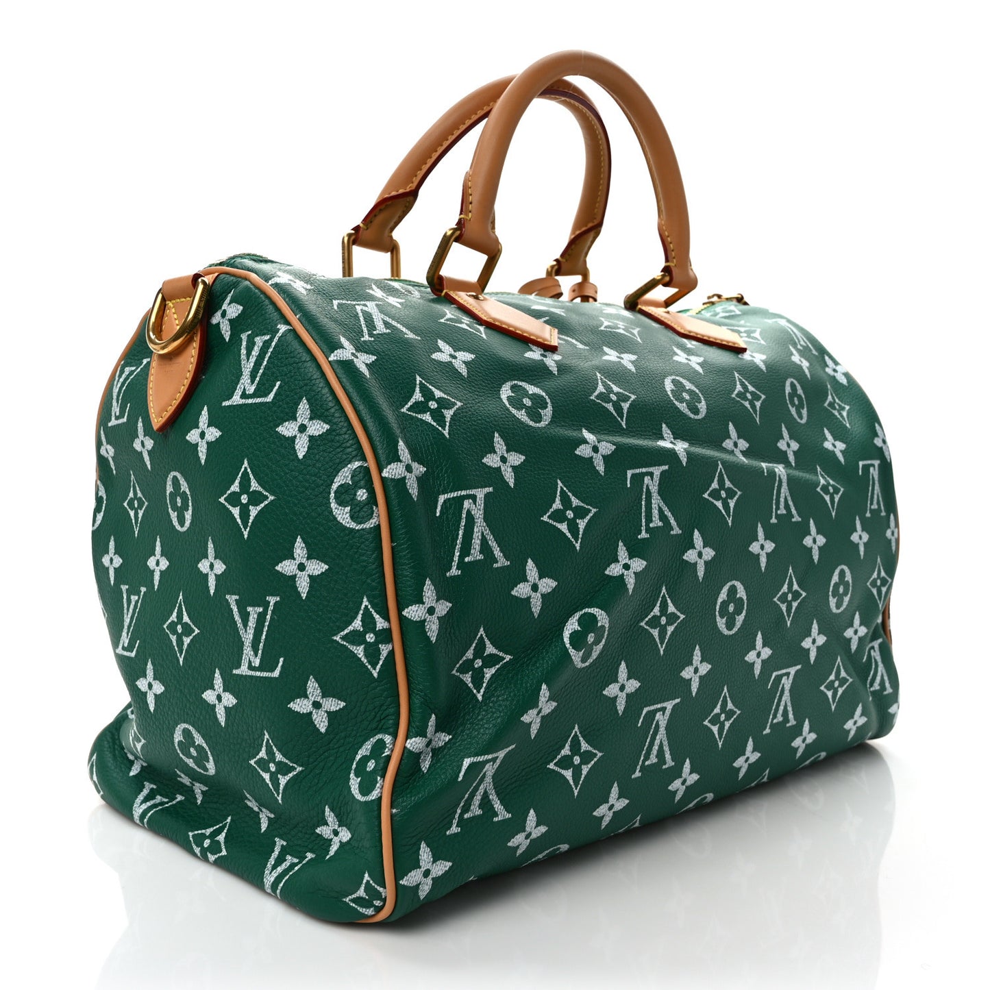 Calfskin Monogram Speedy P9 Bandouliere 40 Green