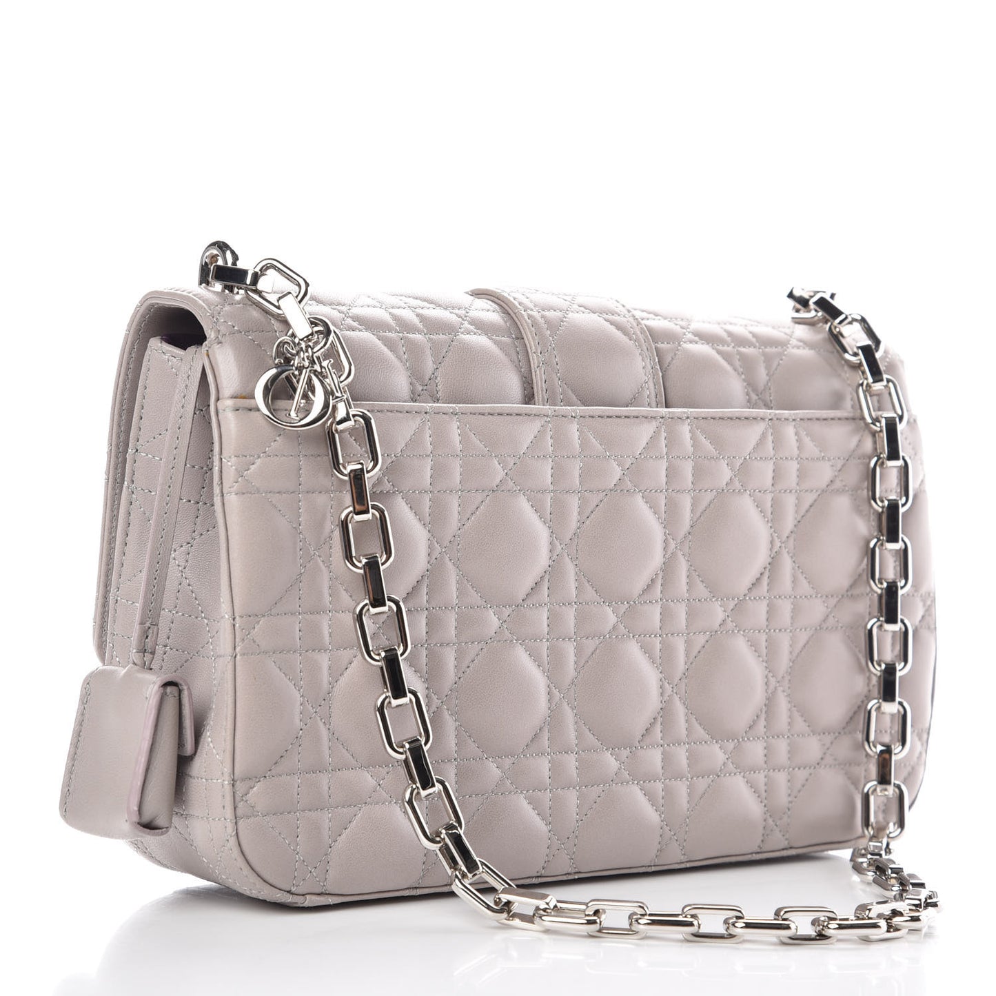 Lambskin Cannage Medium Miss Dior Flap Grey