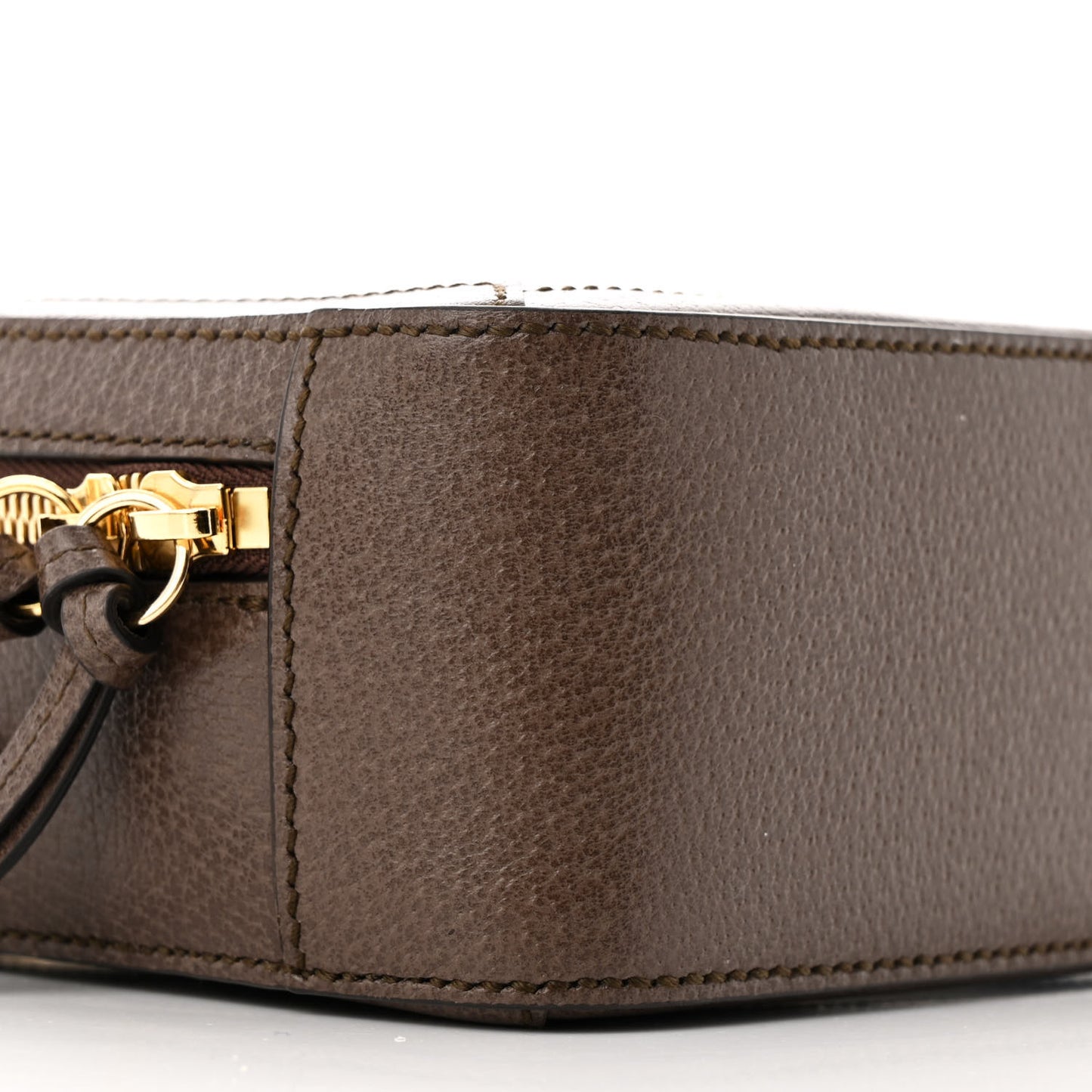 GG Supreme Monogram Mini Ophidia Top Handle Shoulder Bag Brown