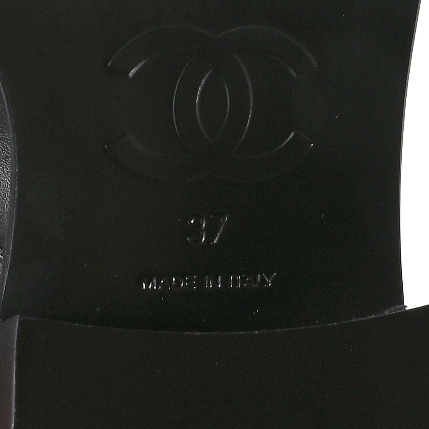 Calfskin Chain High Boots 37 Black