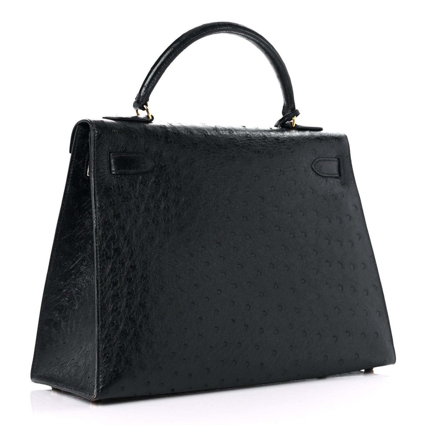 Ostrich Kelly Sellier 32 Black
