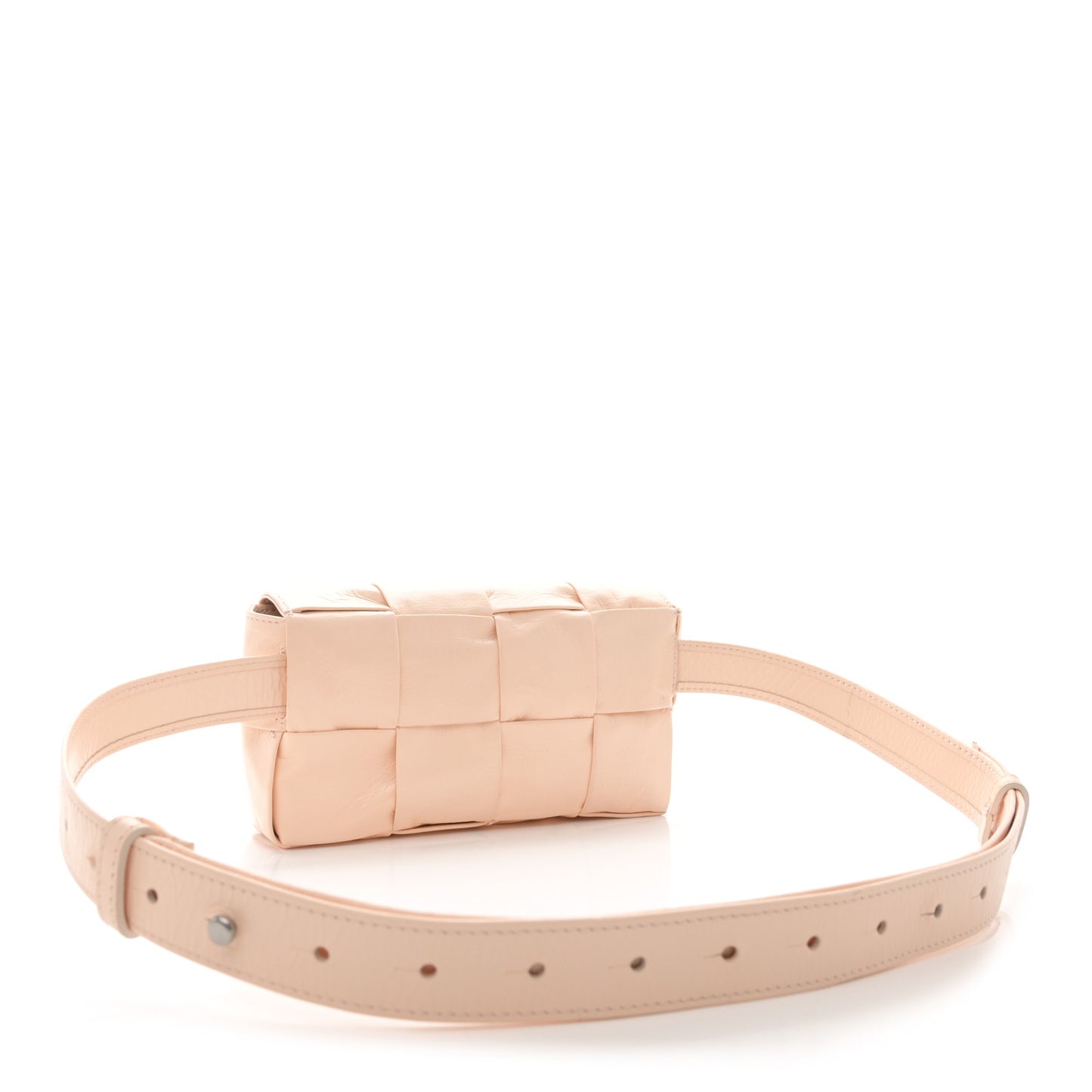 Paper Calfskin Intrecciato Cassette Belt Bag Melon Washed