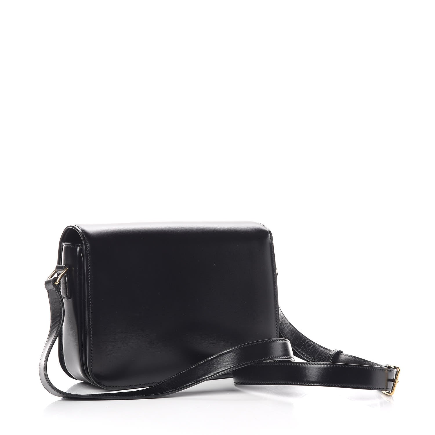 Celine Shiny Calfskin Medium Triomphe Black 3 of 10