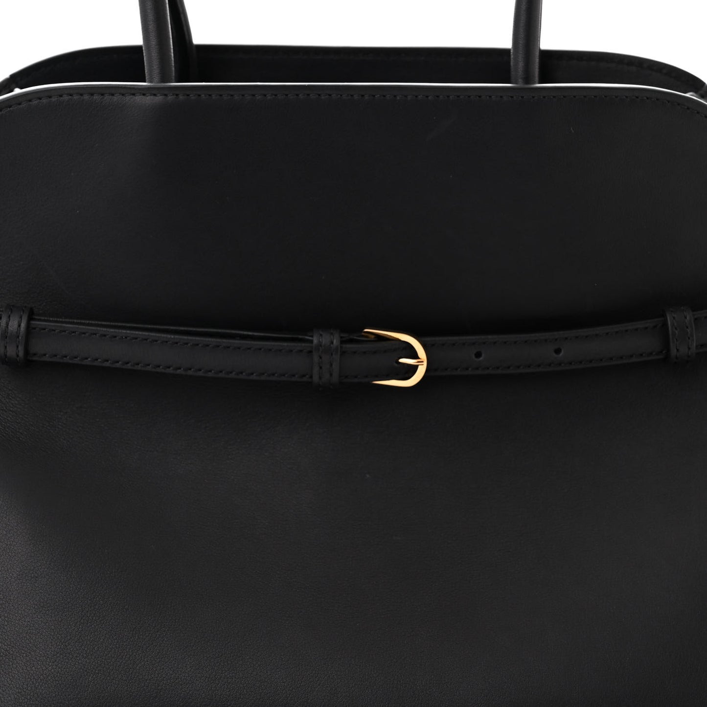 Polished Saddle Calfskin Soft Margaux Belt 12 Black