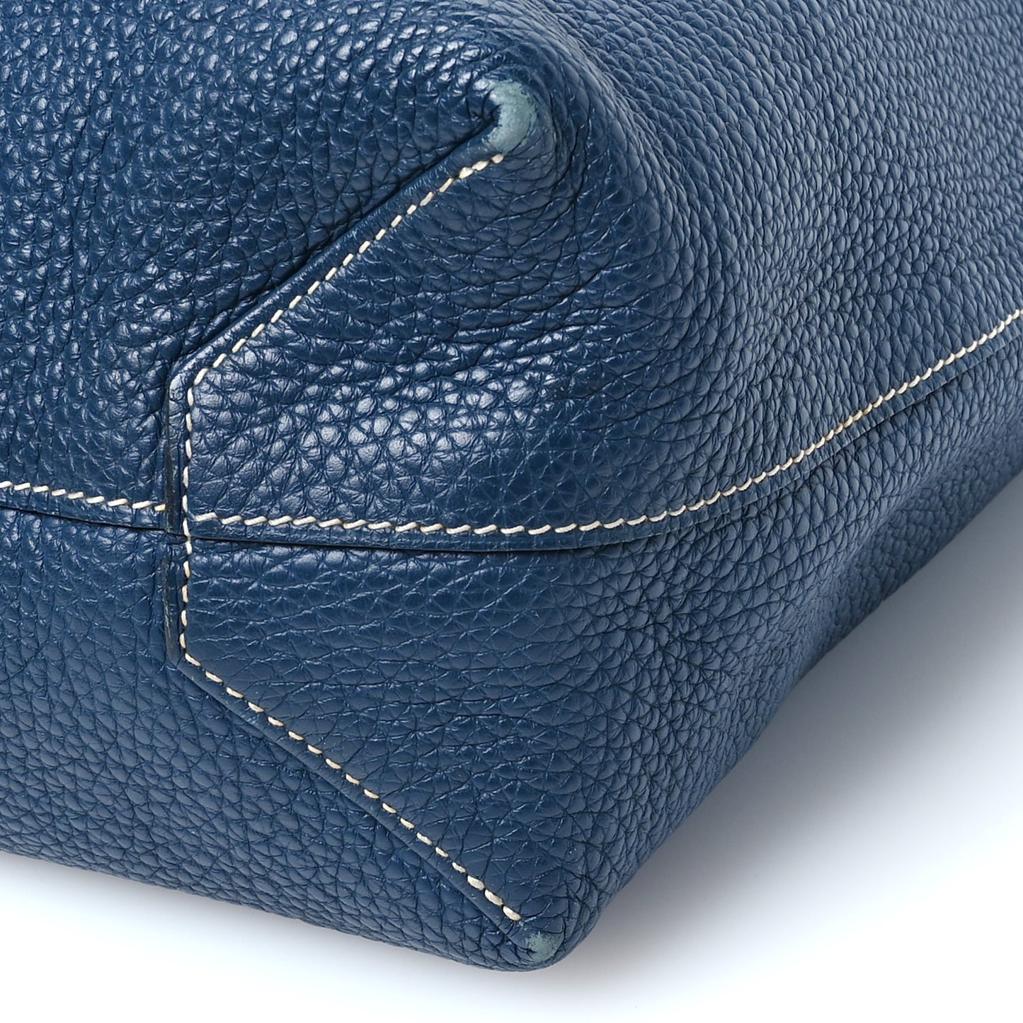 Taurillon Clemence Double Sens 45 Reversible Tote Iris Bleu De Malte