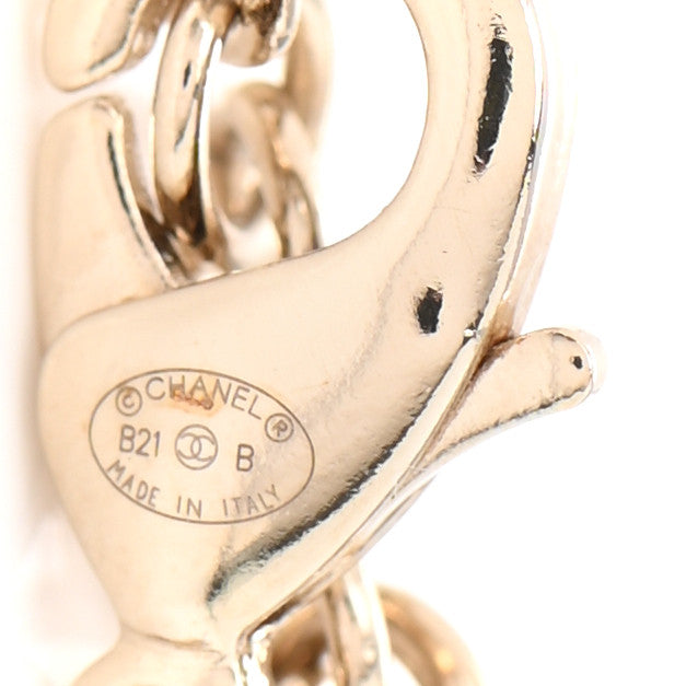 Crystal CC Pendant Necklace Gold