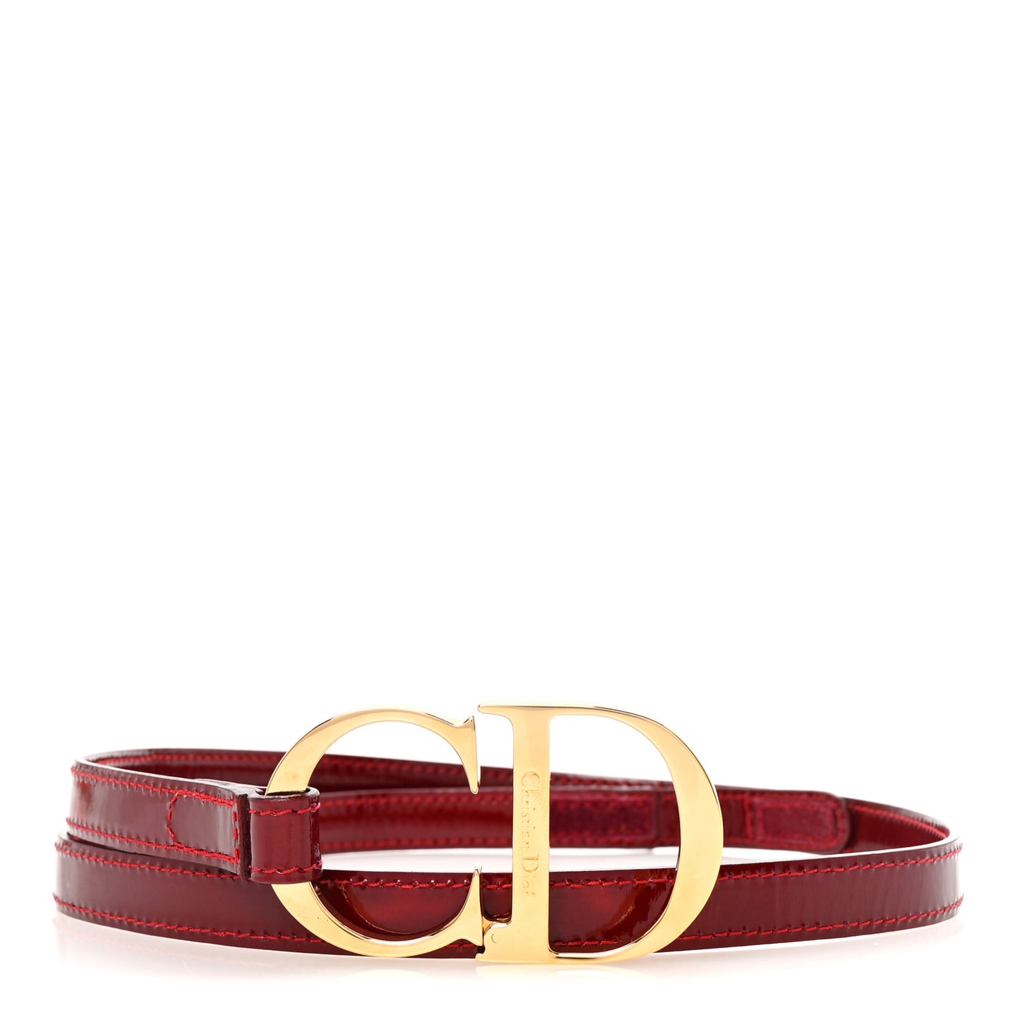Patent CD Belt Bag Strap Red