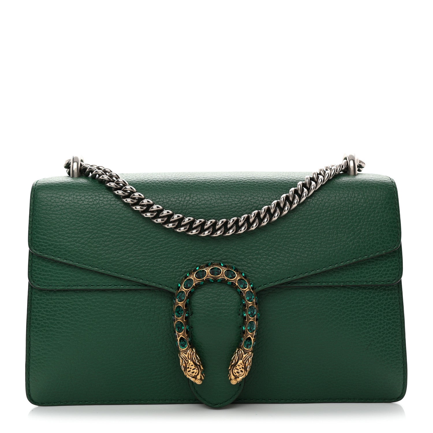 Gucci Pebbled Calfskin Small Dionysus Shoulder Bag Emerald 1904101
