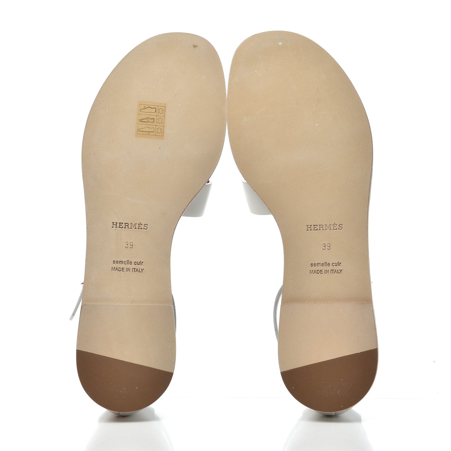 Calfskin Santorini Sandals 39 White