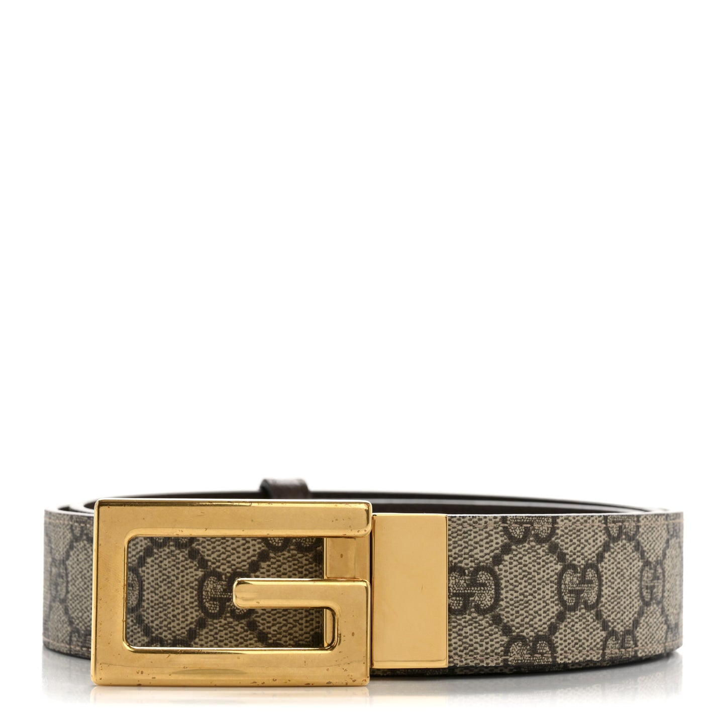 Supreme Monogram Calfskin Square G 35mm Belt 115 46 Brown