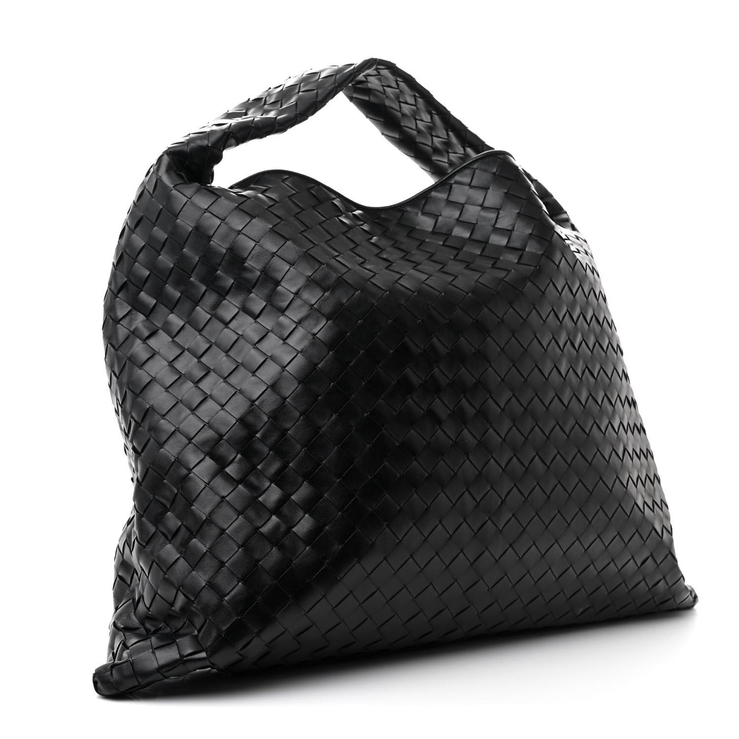 Calfskin Intrecciato Large Hop Ebano