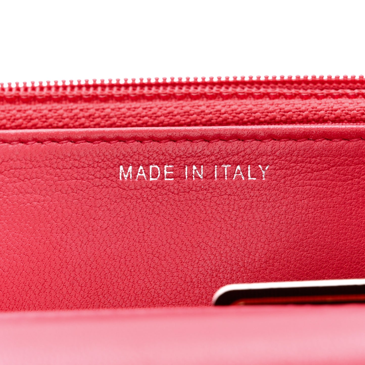 Lambskin Quilted Boy Wallet On Chain WOC Red