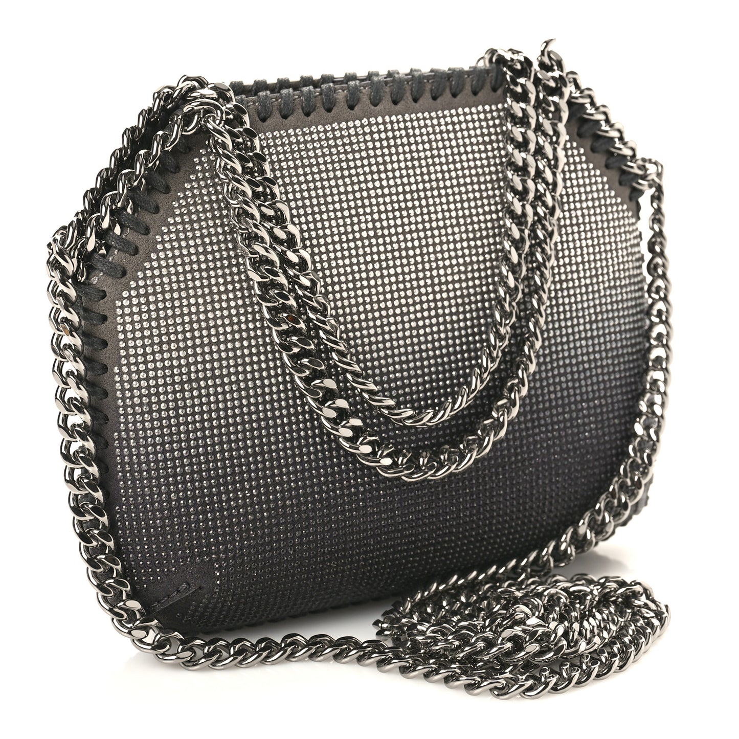 Crystal Mini Falabella Crossbody Bag Grey