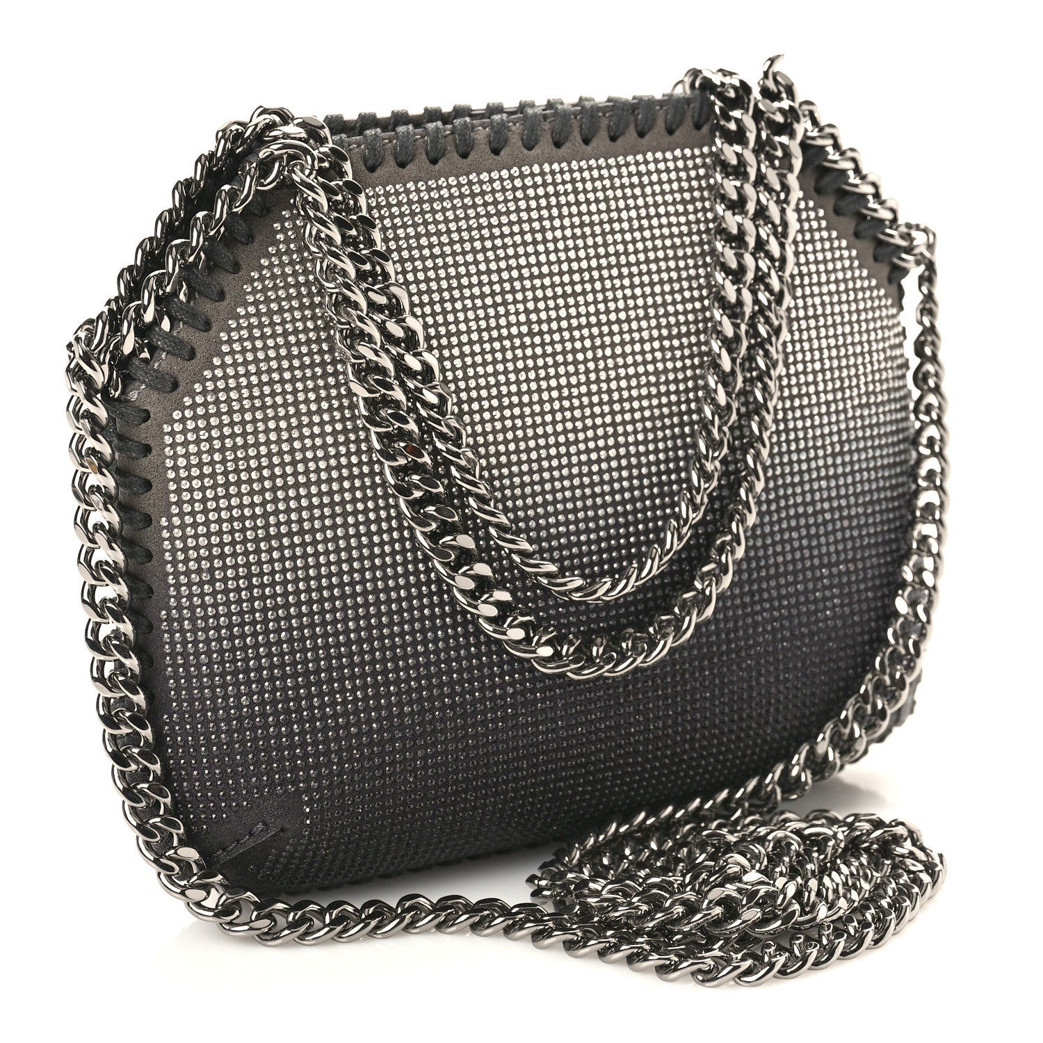 Stella McCartney Crystal Mini Falabella Crossbody Bag Grey 3 of 8
