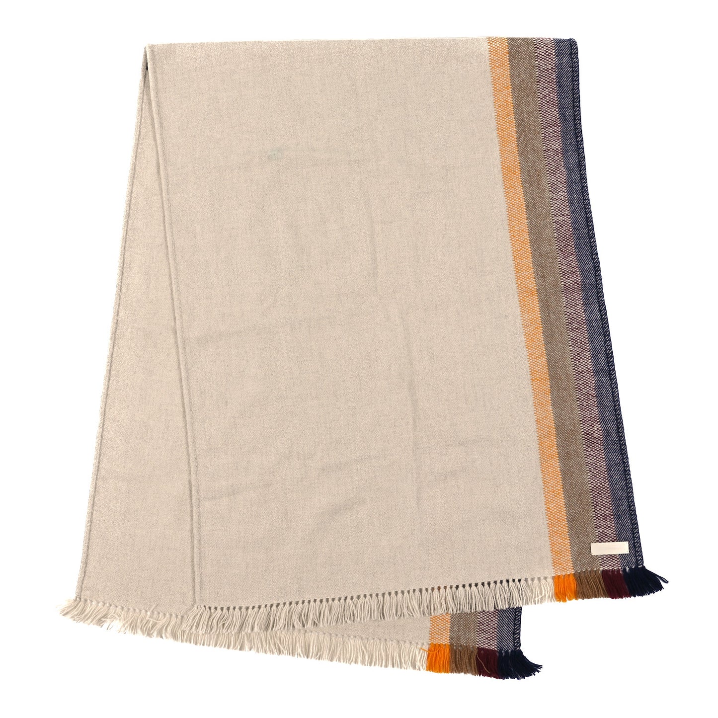 Yak Wool Striped Fringe Stole