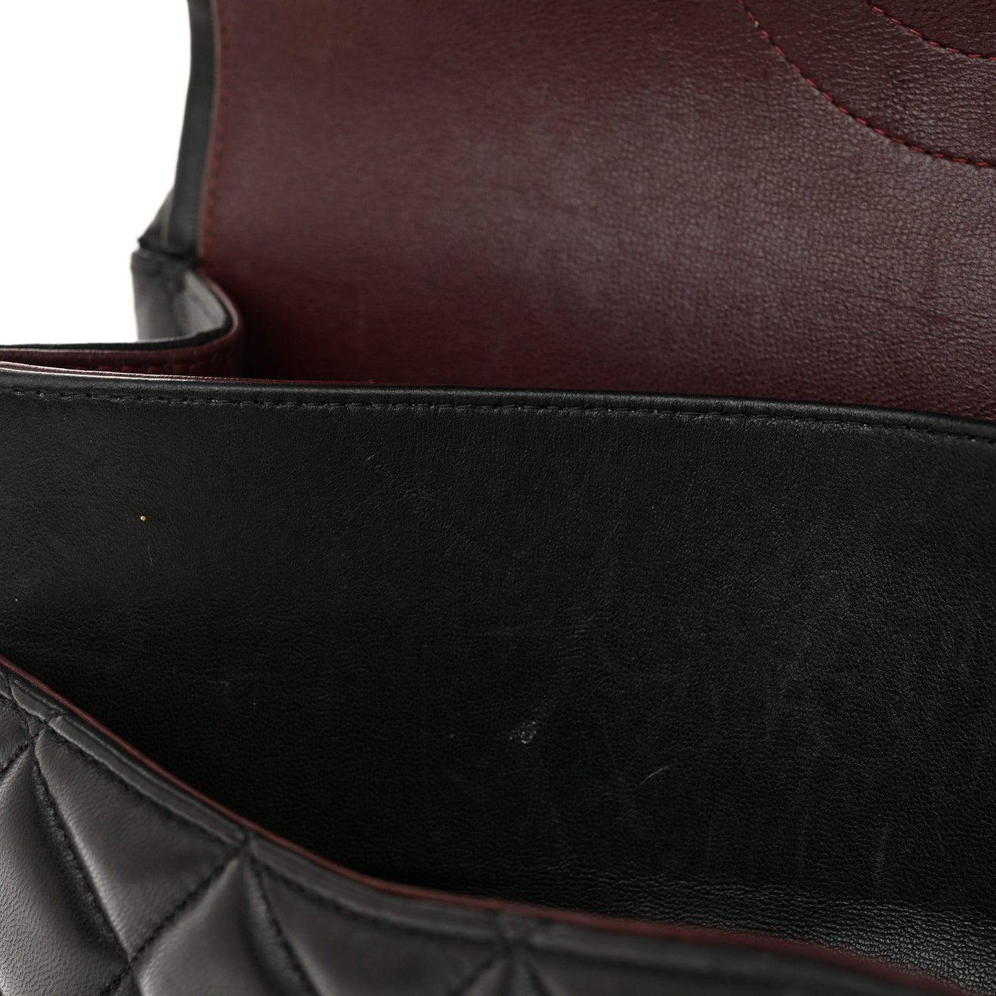 Lambskin Quilted Jumbo Double Flap Black