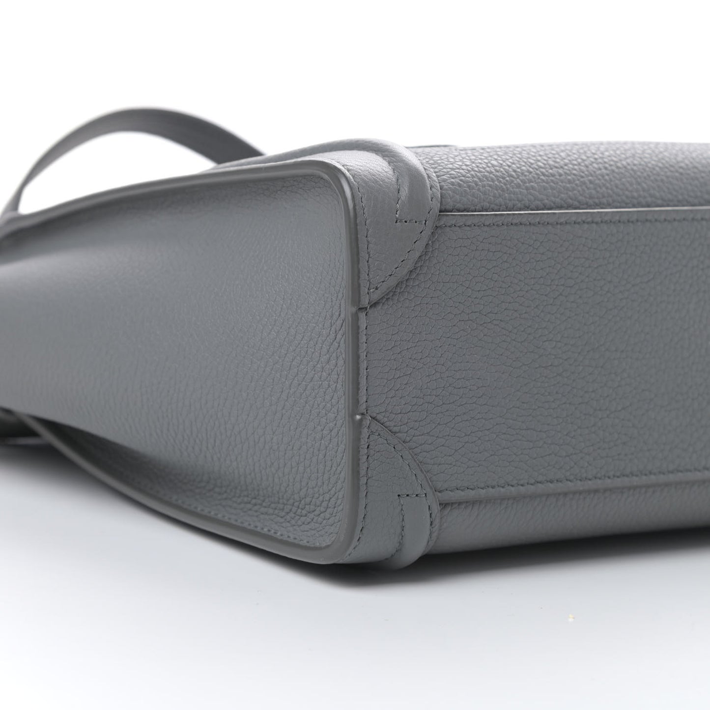 Drummed Calfskin Nano Luggage Kohl