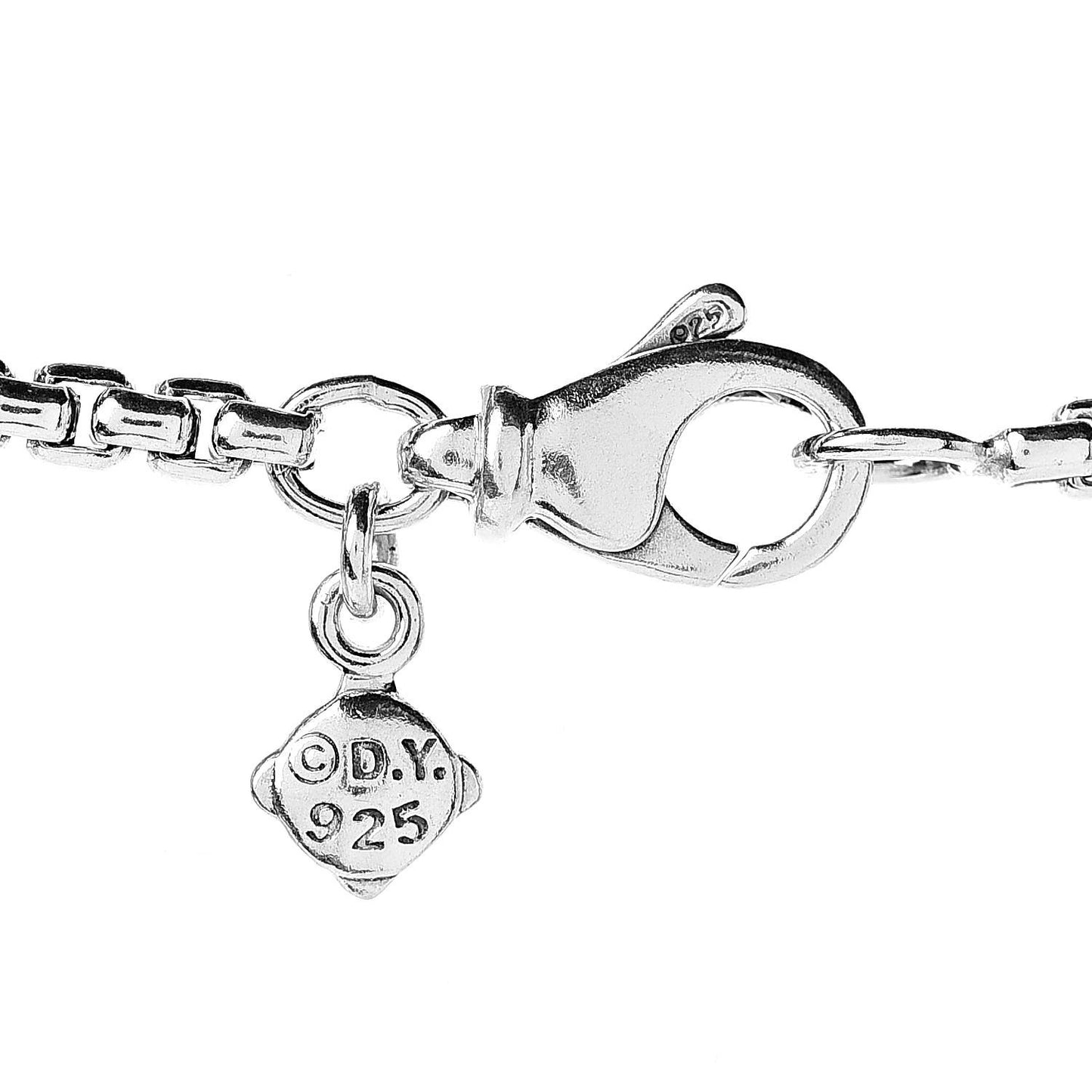 Sterling Silver Logo Station Necklace 36"