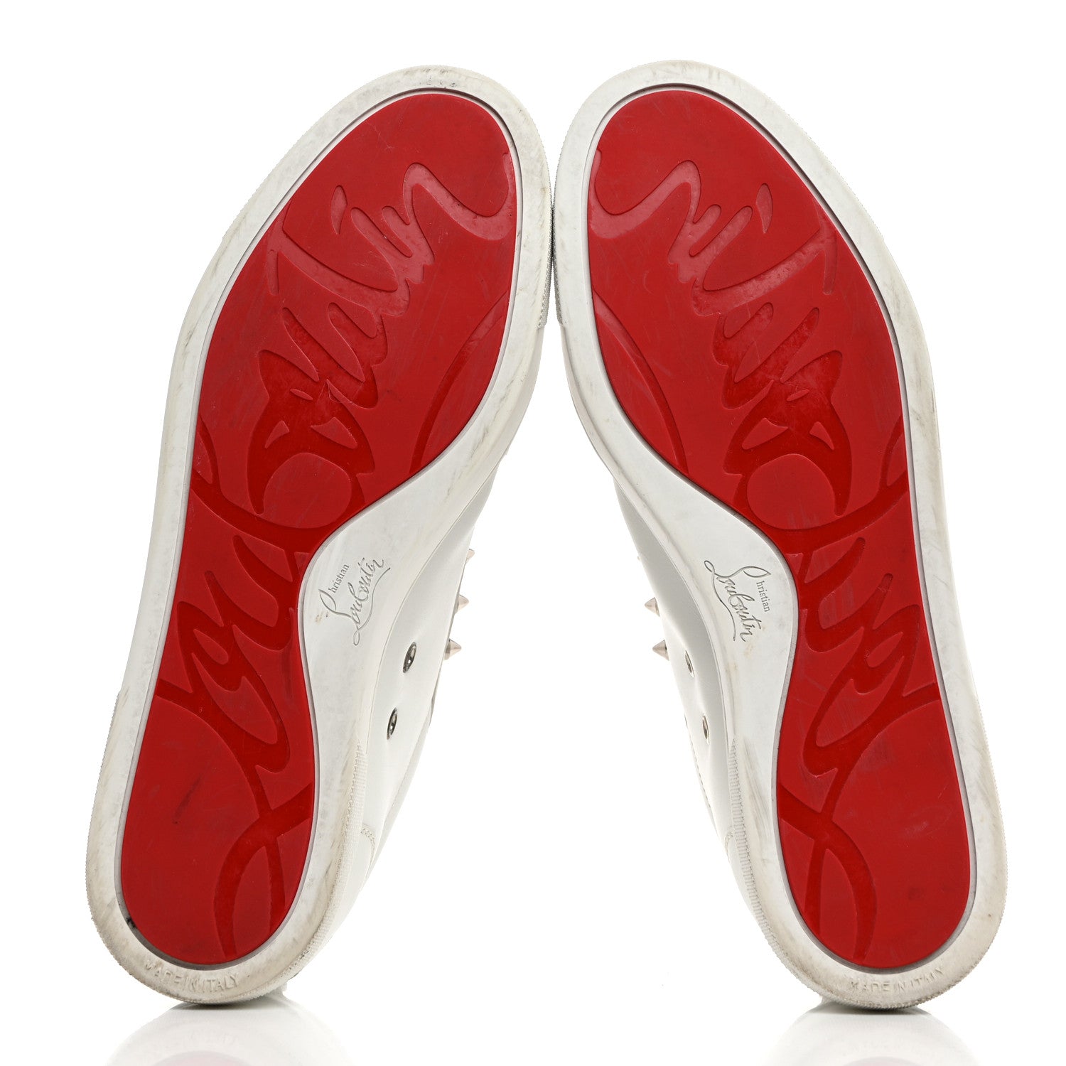 Christian Louboutin Calfskin Womens F.A.V Fique A Vontade Flat Sneakers 41 White 5 of 10