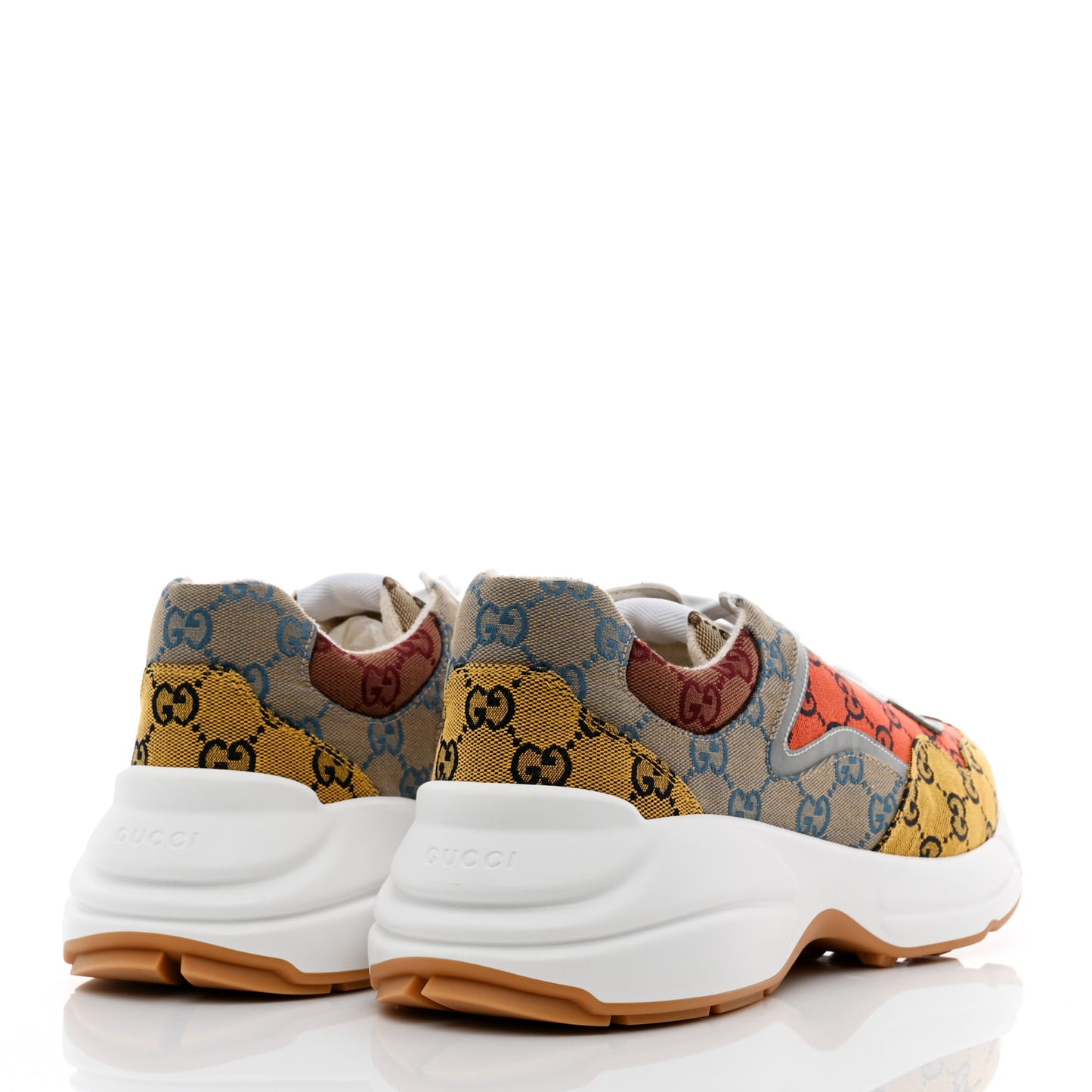 Monogram Multicolor Mens Rhyton Sneakers 12 Yellow Blue Great White Tabasco