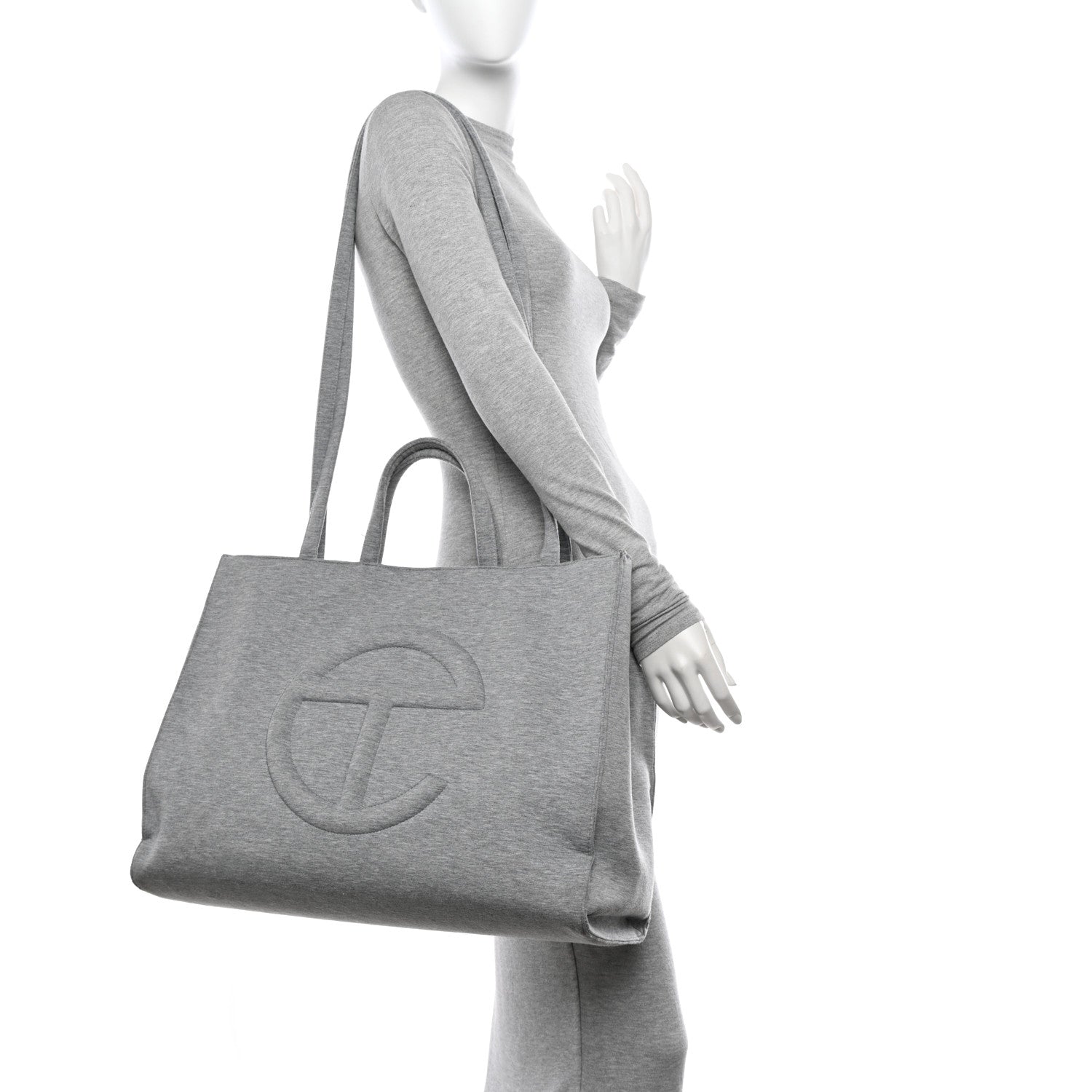 Telfar X UGG Fleece Large Shopping Bag Grey 2 of 17