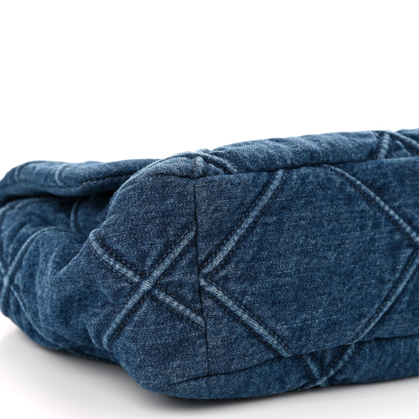 Denim Quilted Large Chanel 19 Flap Blue